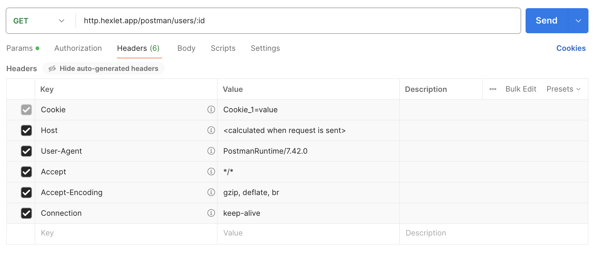 Заголовок куки