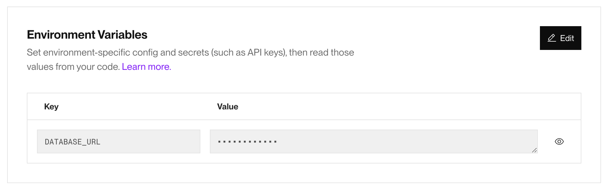 Environment variables
