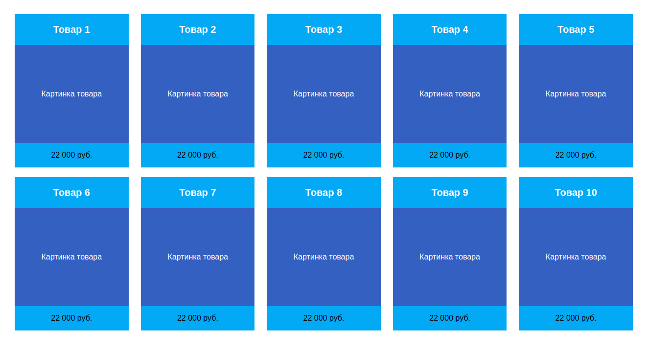 Листинг товаров в интернет-магазине