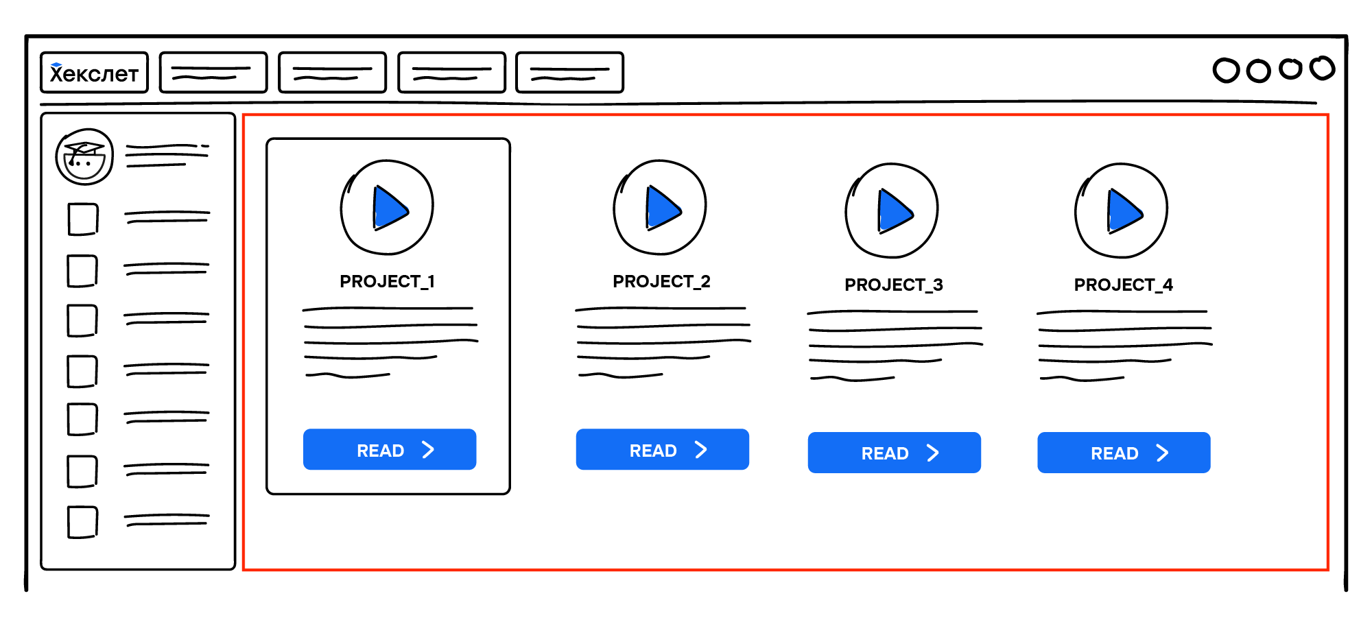 Уникальная область сайта